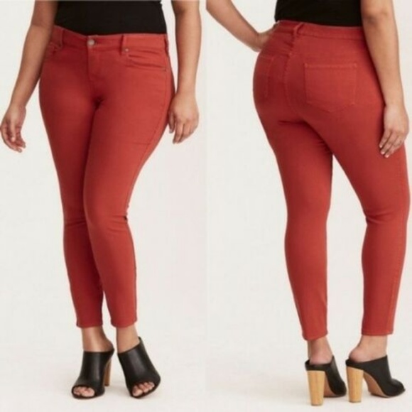 torrid Denim - Torrid Demin Red High Waist Ultra Skinny Jean 18